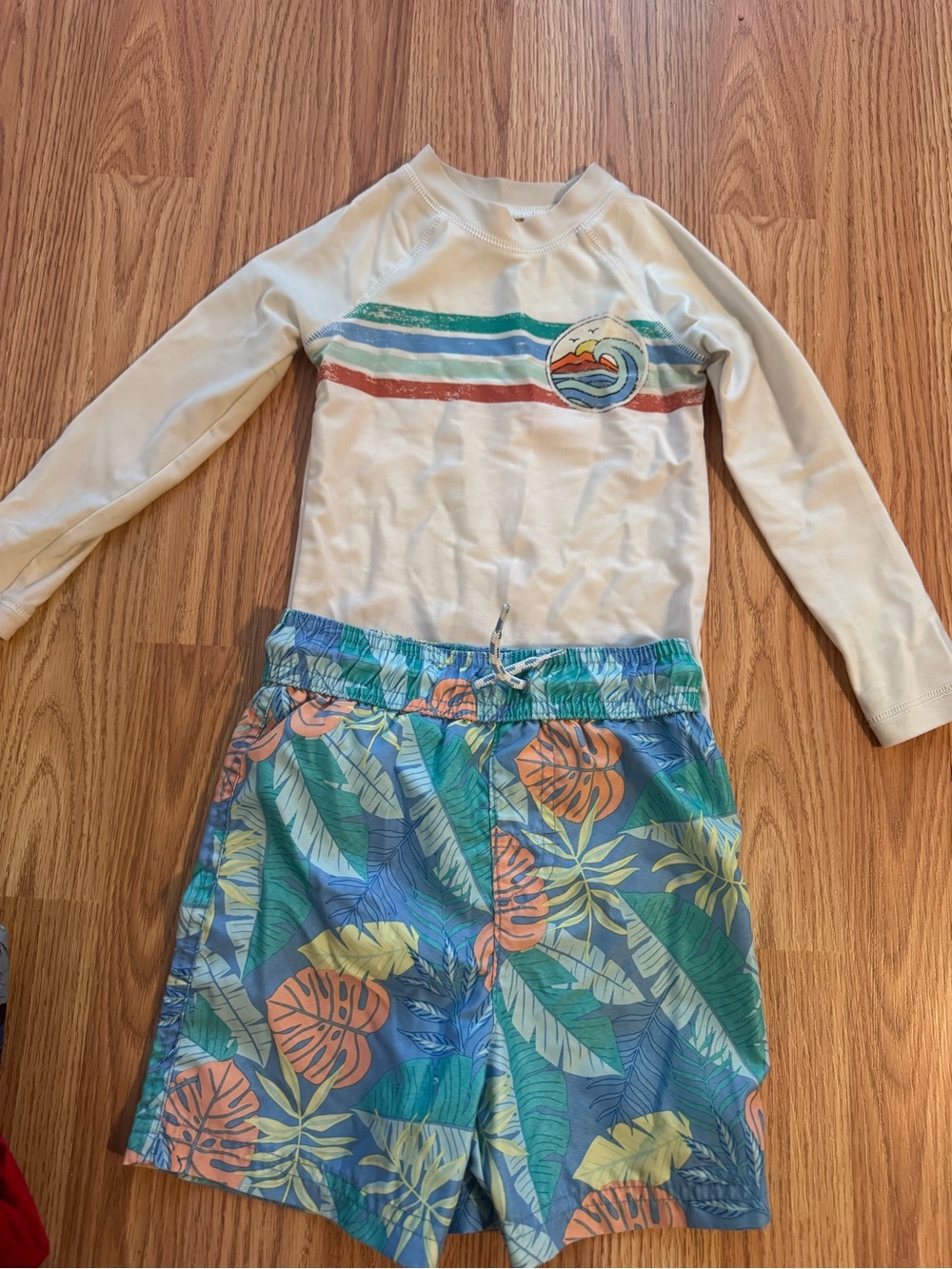 Swim shirt and trunks set